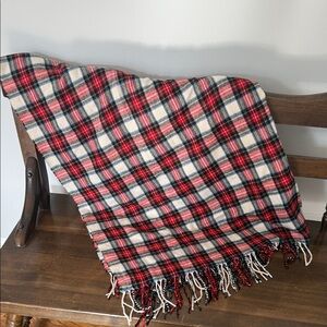 J. Crew Plaid Scarf in Red, Black, and Cream